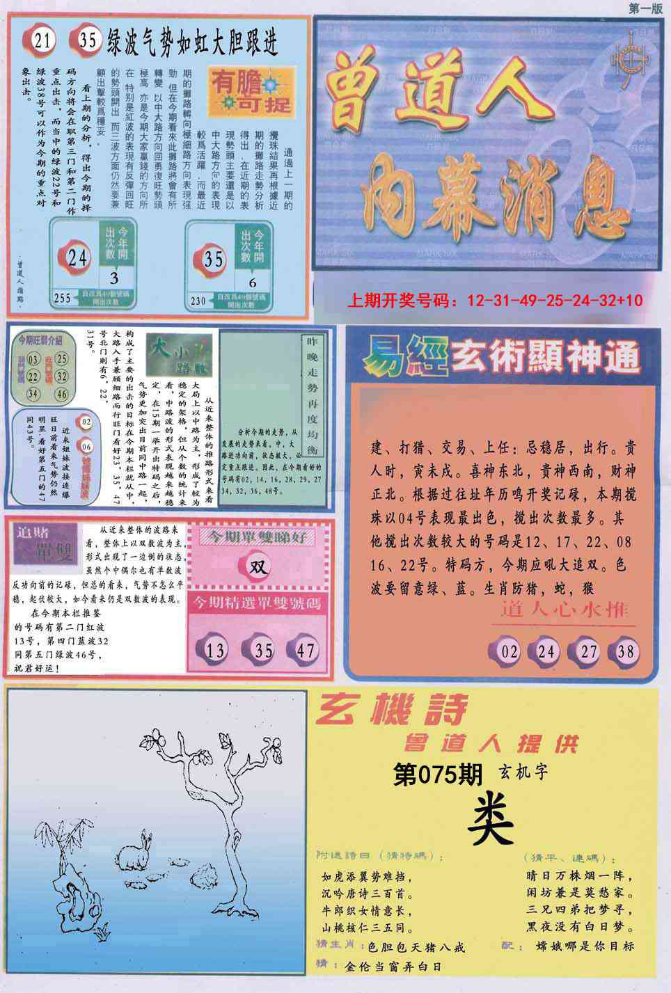 075期曾道人内幕消息A[图]